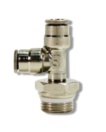 Run Swivel Tee - 3/8" Threaded Male x 1/4 PTC