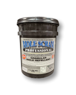 container of mole scram professional granular mole repellent