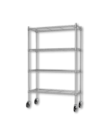 Heavy Duty Mobile Wire Shelving - Stainless