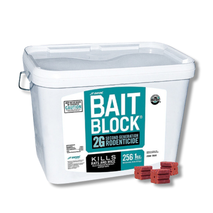 JT Eaton Bait Block Rodenticida Anticoagulante Bait, cubo de 144, bloques  de 1 oz, veneno para ratas y roedores