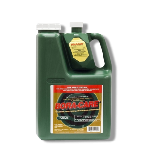 Bora-Care with Mold Care wood treatment solution in green container