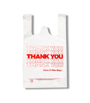 Plastic Shopping Bags - "Thank You" Script (2
