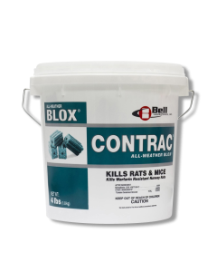 contrac blox in white container with handle