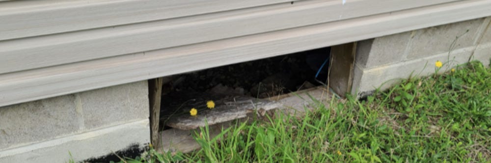 Hole Under Foundation