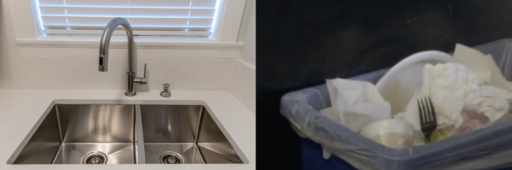 Sink and Trash