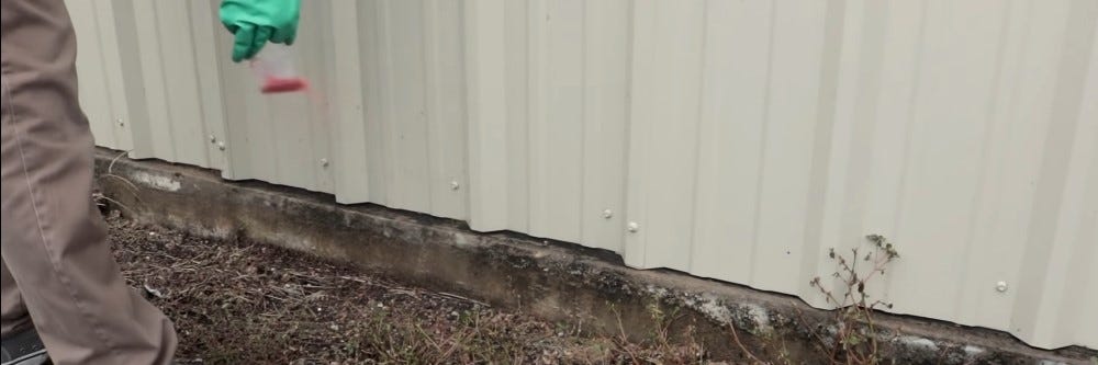 Maxforce Granular Fly Bait spreading