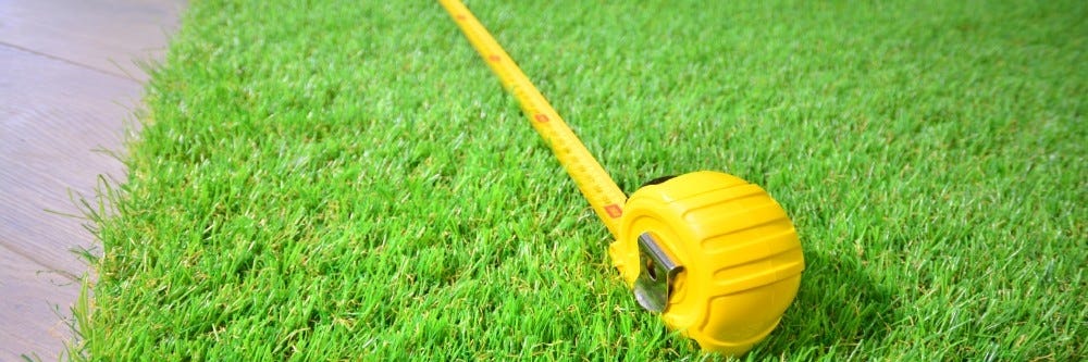 Measuring lawn to apply Topshot to Dollarweed