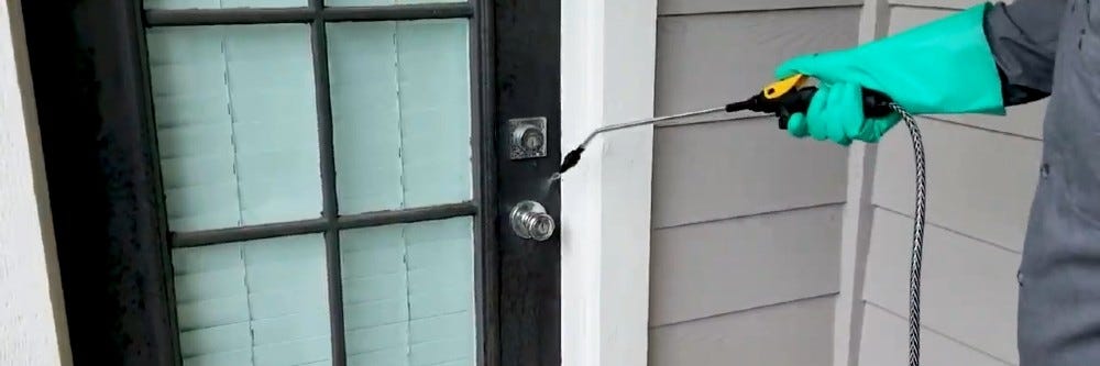 DSV spray application on doorknob