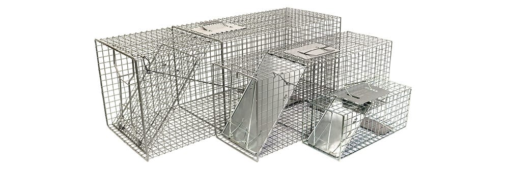 Small, Medium, Large Live Trap together