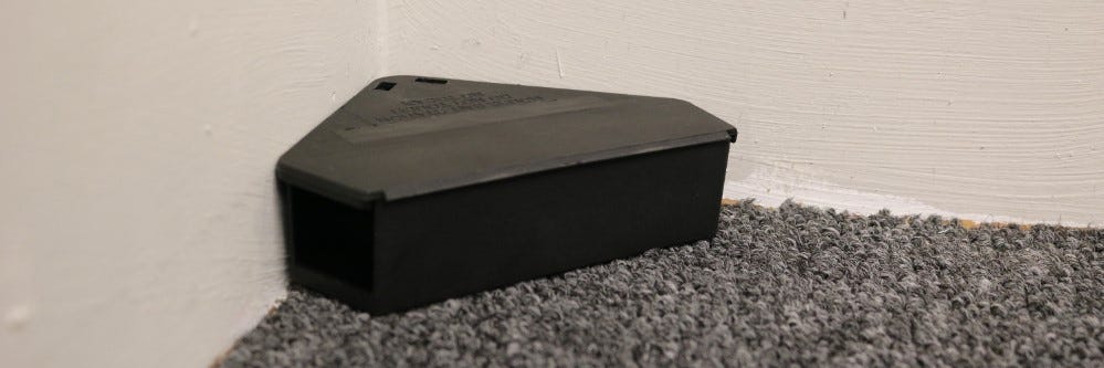 Mouse Bait Station in Corner Mouse Bait Station in Corner